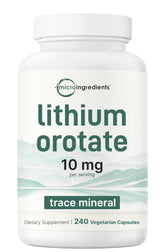 Micro Ingredients Lithium Orotate bottle ready for daily use and brain support.