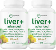 Micro Ingredients Liver Advanced+ bottle with capsules for daily nutrient support