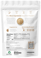Micro Ingredients maca root powder scoop included for easy daily measuring