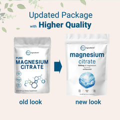 Magnesium citrate powder being poured into liquid for quick absorption.