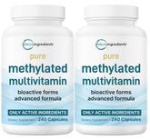 Micro Ingredients methylated multivitamin 2pack bottle front supports daily wellness.