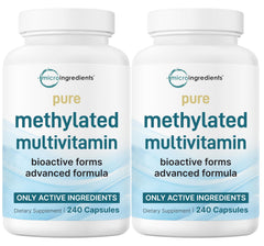 Micro Ingredients methylated multivitamin 2pack bottle front supports daily wellness.