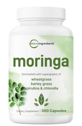 Micro Ingredients Moringa capsules bottle for daily energy and immune support.