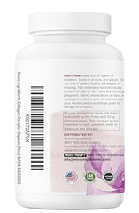 Closeup of Micro Ingredients multi collagen pills ready for daily use