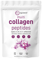 Micro Ingredients multi-collagen powder tub for daily wellness support.