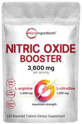 Micro Ingredients Nitric Oxide bottle front view for gym performance support