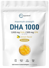 Micro Ingredients Omega-3 lemon softgels bottle — potential heart support