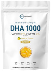 Micro Ingredients Omega-3 lemon softgels bottle — potential heart support