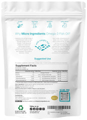 Micro Ingredients Omega-3 lemon softgels closeup highlighting smooth texture and flavor.