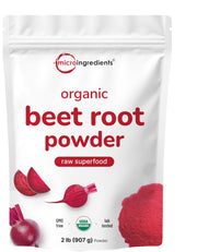 Micro Ingredients organic beet root powder bag for shakes and smoothies.