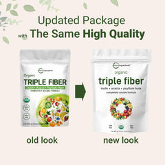 Micro Ingredients Organic Triple Fiber Powder mixed in water in a glass