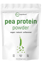 Micro Ingredients 5lb pea protein powder pouch for convenient plant-based nutrition