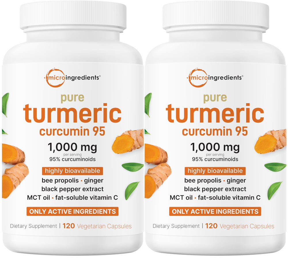 Micro Ingredients turmeric curcumin bottle front highlights 1000mg strength for joint comfort