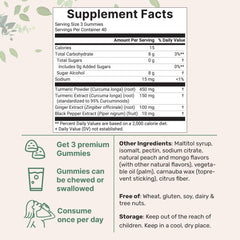 Micro Ingredients turmeric ginger gummies close-up highlighting peach mango flavor for daily enjoyment.