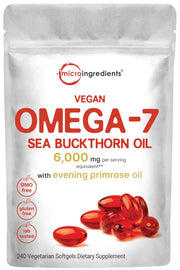 Micro Ingredients vegan Omega 7 Sea Buckthorn oil bottle pour for daily use