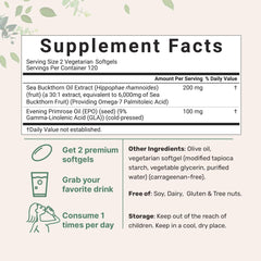 Micro Ingredients vegan Omega 7 softgels in hand; convenient daily hydration support
