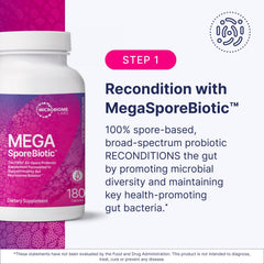 Microbiome Labs Total Gut Restoration Kit box opened with instructions