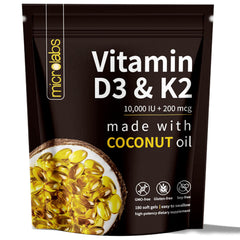 MicroLabs D3 K2 softgels bottle for daily wellness