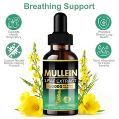 MICUEVU Mullein Drops bottle pour demonstrates easy dosing for daily lung support
