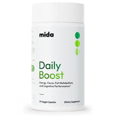Mida Health Daily Boost bottle front view showing packaging and branding.