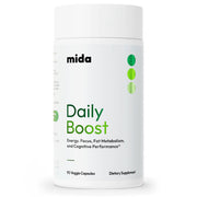 Mida Health Daily Boost bottle front view showing packaging and branding.