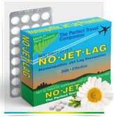Miers Laboratories No Jet Lag tablets front view showing plant-based travel support