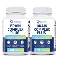 Migcopat 2-pack brain supplement bottle front for cognitive support