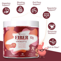 Migcopat probiotic blend bottle label indicating 10B CFU for gut-friendly support.