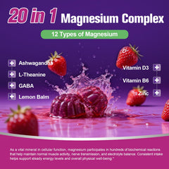 Label detailing Migcopat's 20-in-1 magnesium blend and nutrients