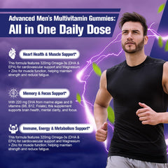 Close-up of Migcopat label showing complete vitamin blend for men.