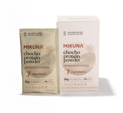 Mikuna Chocho Superfood Protein bottle front showing plant-based protein for active lifestyles