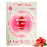 Milamend Hormone Balance hibiscus tea powder jar ready for daily cycle support beverage.