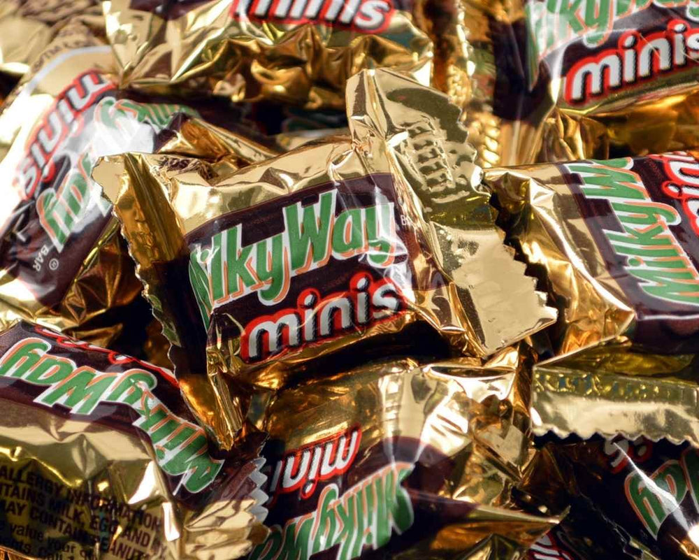 Milky Way bite-size candy bars in a 3 lb bag, ideal for sharing at parties