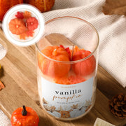 Mimorou large pumpkin candle with 3D design adds seasonal charm to any room.