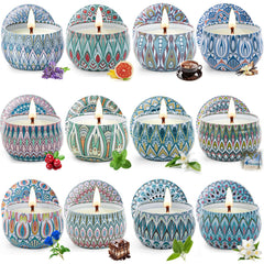 MIMURHYL scented candle set 12-pack display for versatile home fragrance
