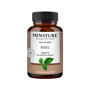 Minature Bael Tablet bottle for convenient daily dosage.