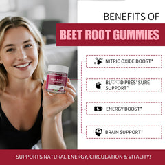 Minch Beet Root Gummies label highlights 8-in-1 formula for overall wellness
