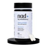 Mindhoney NAD+ brain supplement bottle supports focus and mental clarity.