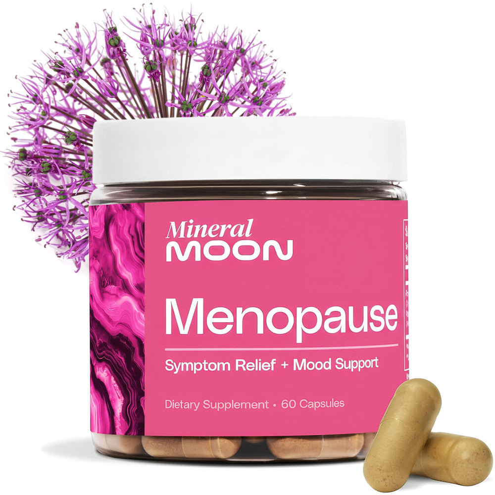 Mineral Moon Premeno bottle showing daily menopause support for balance.