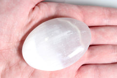 MINERALUNIVERSE White selenite crystal ready for meditation and calm.