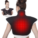 Mingraro red light therapy pad on shoulder and neck for targeted relief