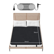 MINPWNP grounding bed mat on a mattress showing setup for improved sleep comfort.