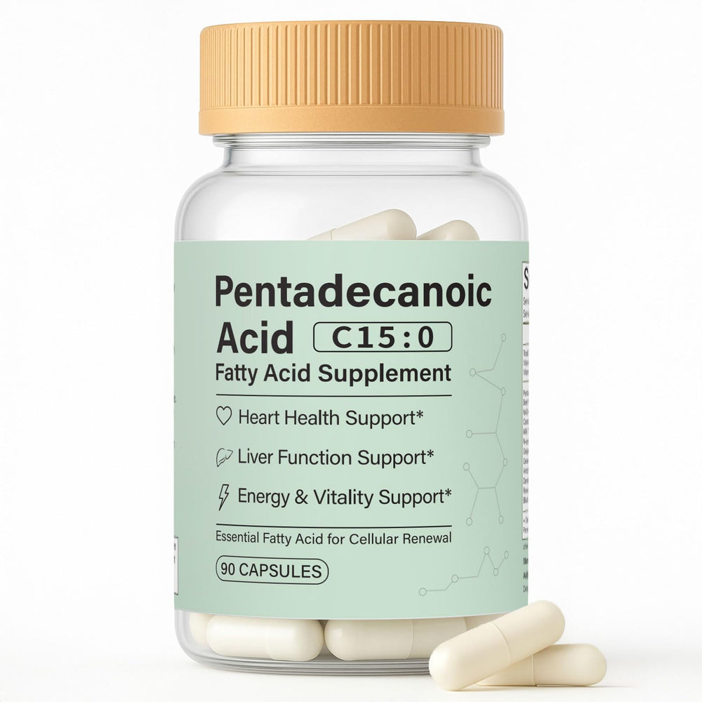 Minyang Pentadecanoic Acid bottle front for daily plant-based wellness