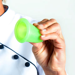 Mira Dynamics hard cup close-up emphasizing deeper tissue massage.