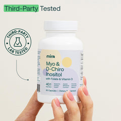 MIRA PCOS capsules arranged for daily use