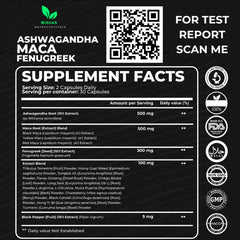 Close-up of Mishas Ashwagandha capsules for convenient daily wellness.