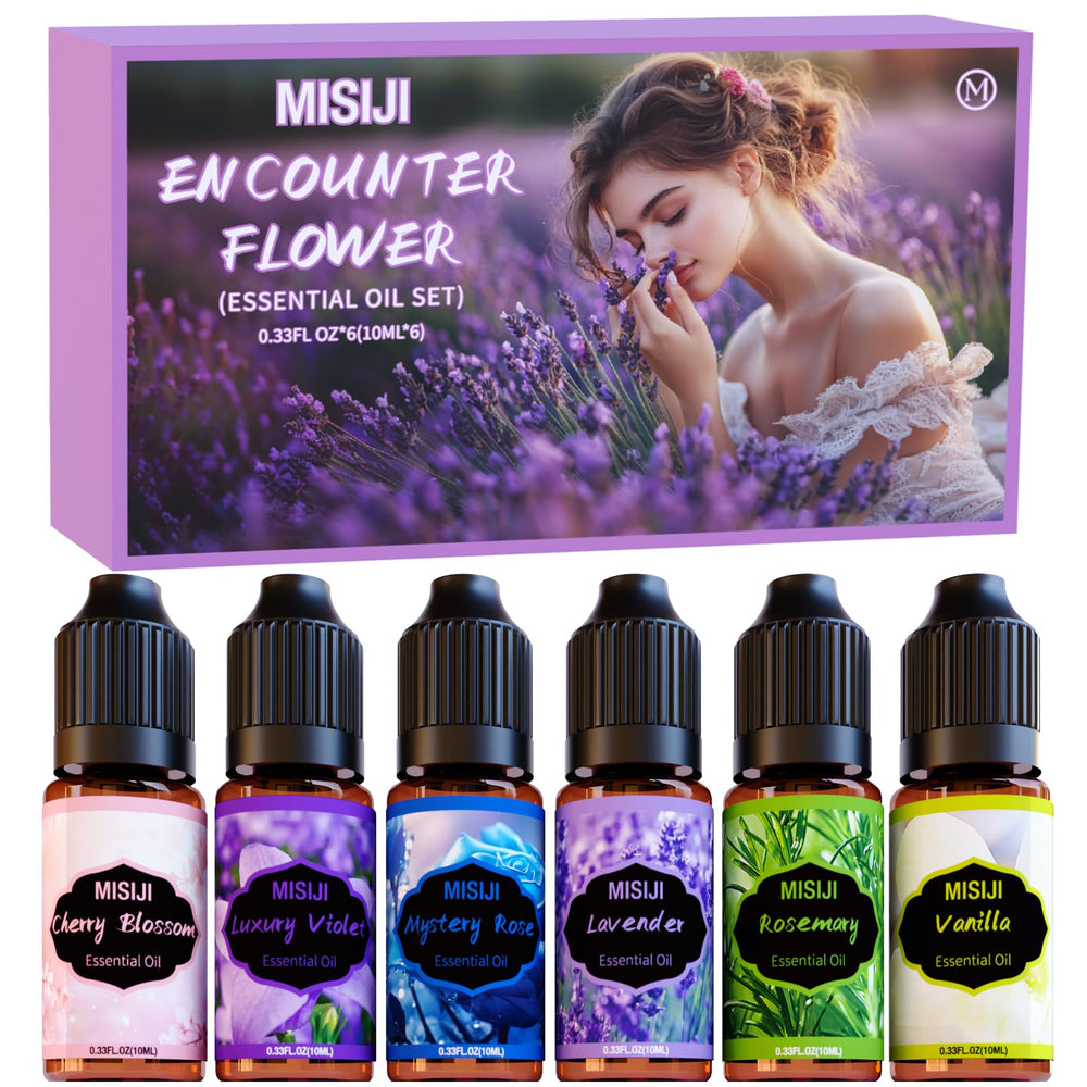 MISIJI Cherry Blossom oil in amber bottle for diffuser use and soft floral ambiance