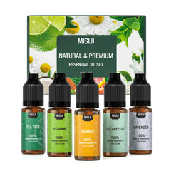 MISiji orange essential oil bottle for diffuser aroma sessions.