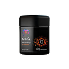 MitoQ Curcumin Advanced bottle front promoting immune support and overall vitality