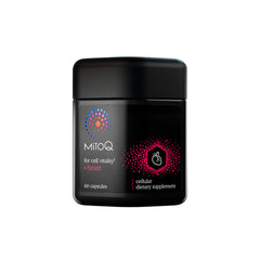 The MitoQ +Heart capsule bottle for cardiovascular support.
